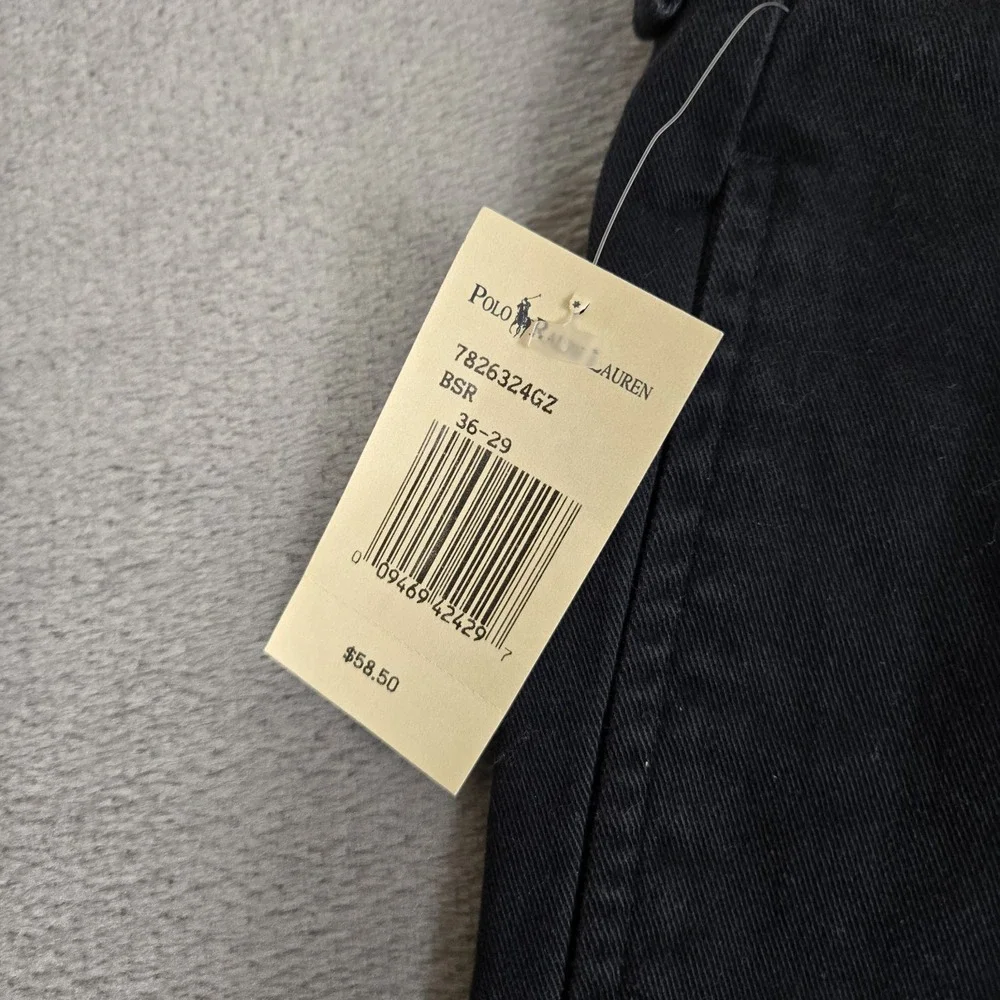 Vintage Polo Ralph Lauren Andrew Pants Mens 36x29 Navy Blue Pleated Classic NWT